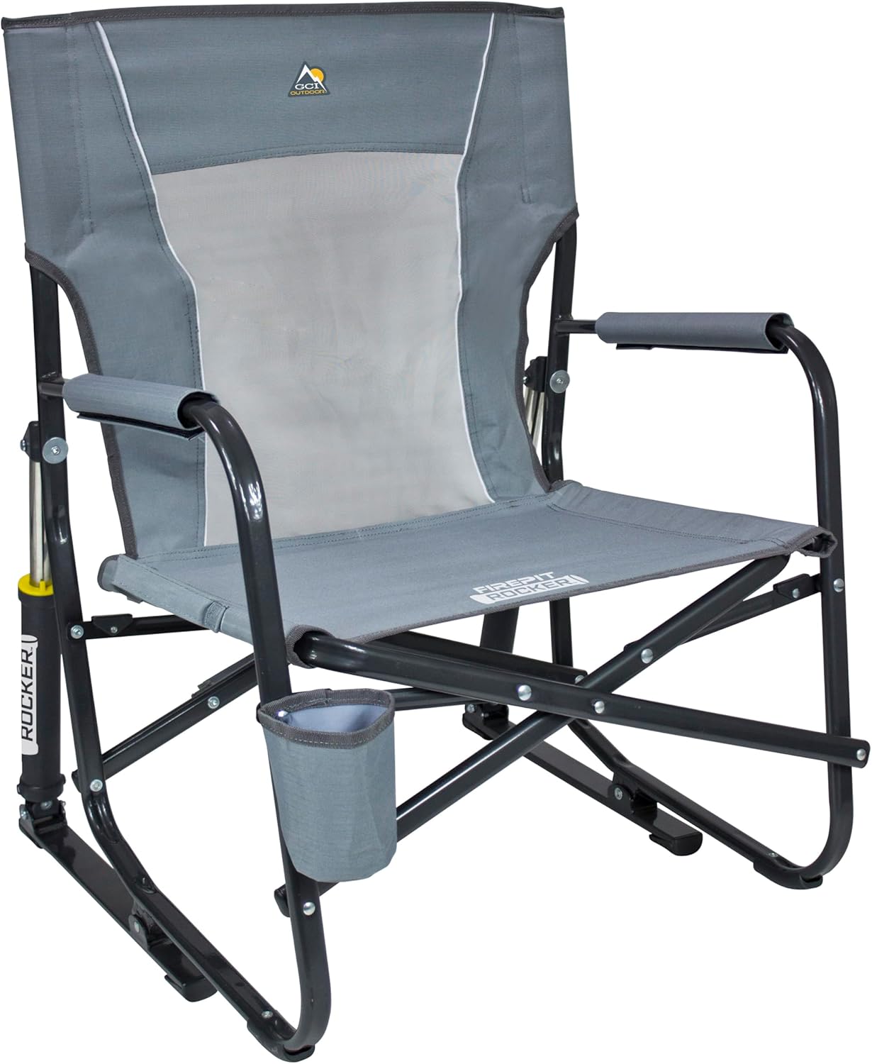 GCI Outdoor FirePit Rocker Low-Ride Chair with Beverage Holder