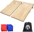 Classic Wooden Cornhole Board Set 4 x 2 ft - Durable Portable Play