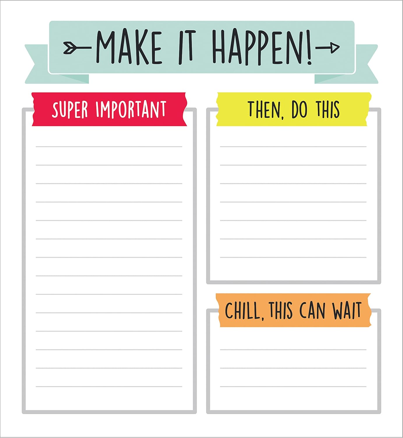 Aim High To Do List Notepad - Daily Goals & Reminders