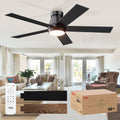 TCL 52ft Ceiling Fan with Lights - Quiet, Dimmable Flush Mount