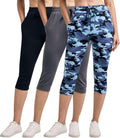 Women's Ultra Soft Capri Joggers 3-Pack - Lounge, Run, Yoga
