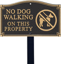 SmartSign No Dog Walking On This Property Plaque for Gardens