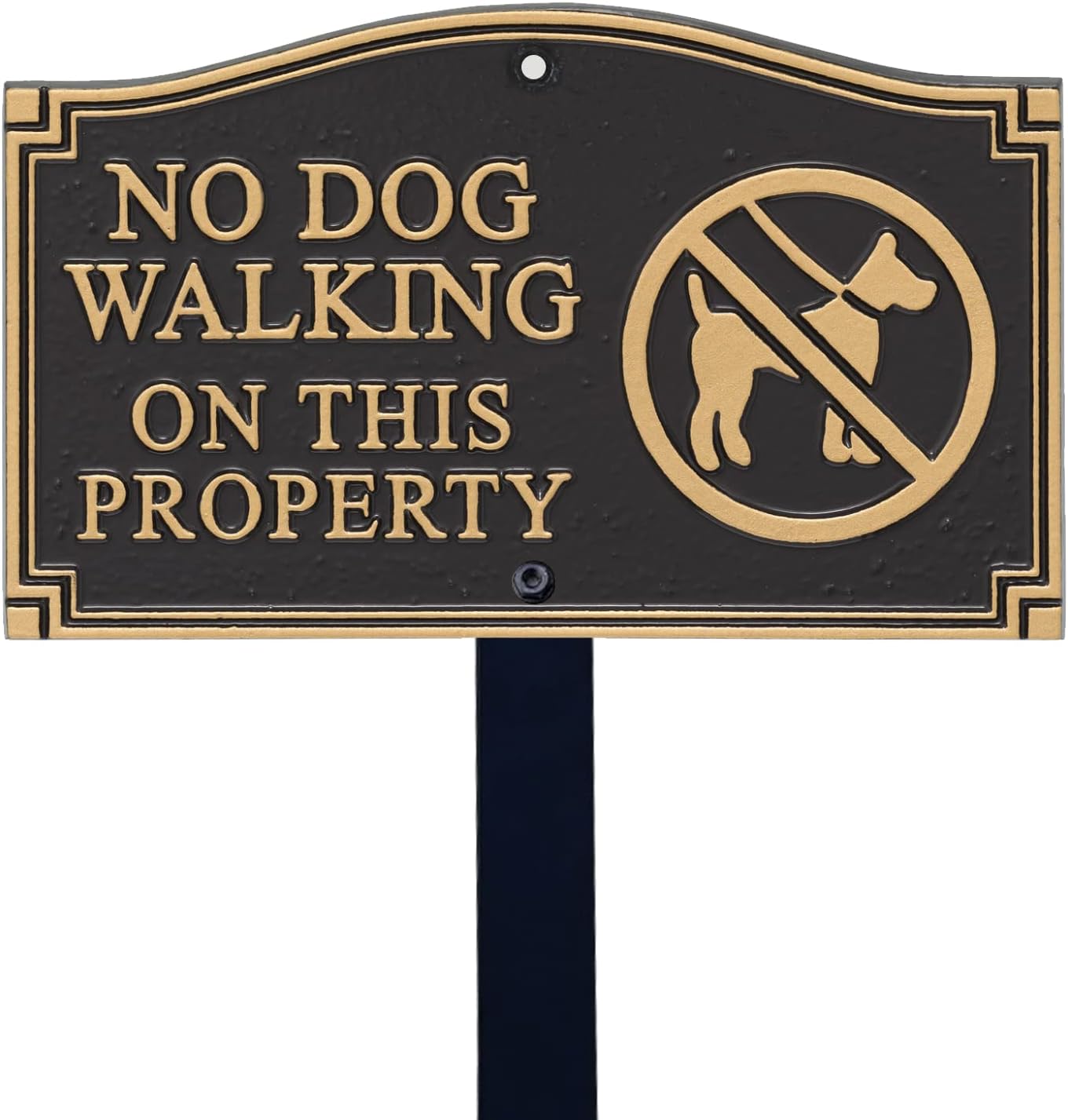 SmartSign No Dog Walking On This Property Plaque for Gardens