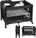 Baby Bassinet Bedside Crib Pack and Play - 4-in-1 Convertible