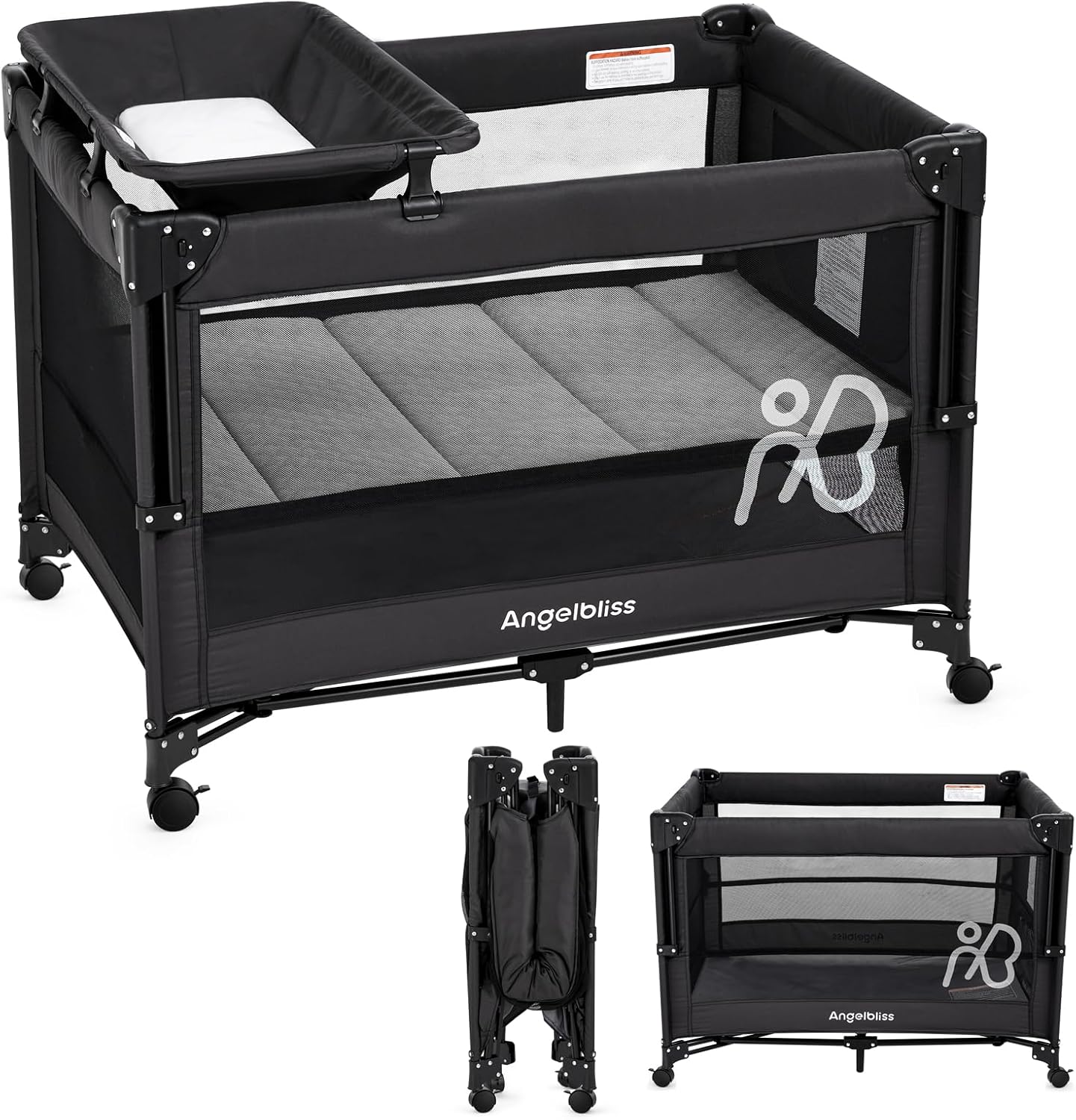 4-in-1 Baby Bassinet Bedside Crib for Infants and Toddlers