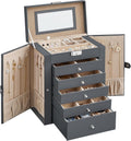 SONGMICS 6 Tier Jewelry Box - Spacious Lockable Organizer