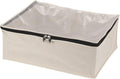 Cotton Canvas Blanket Storage Bag - Breathable Zippered Storage