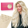 Seamless Clip In Hair Extensions Human Hair 14in - Natural Volume