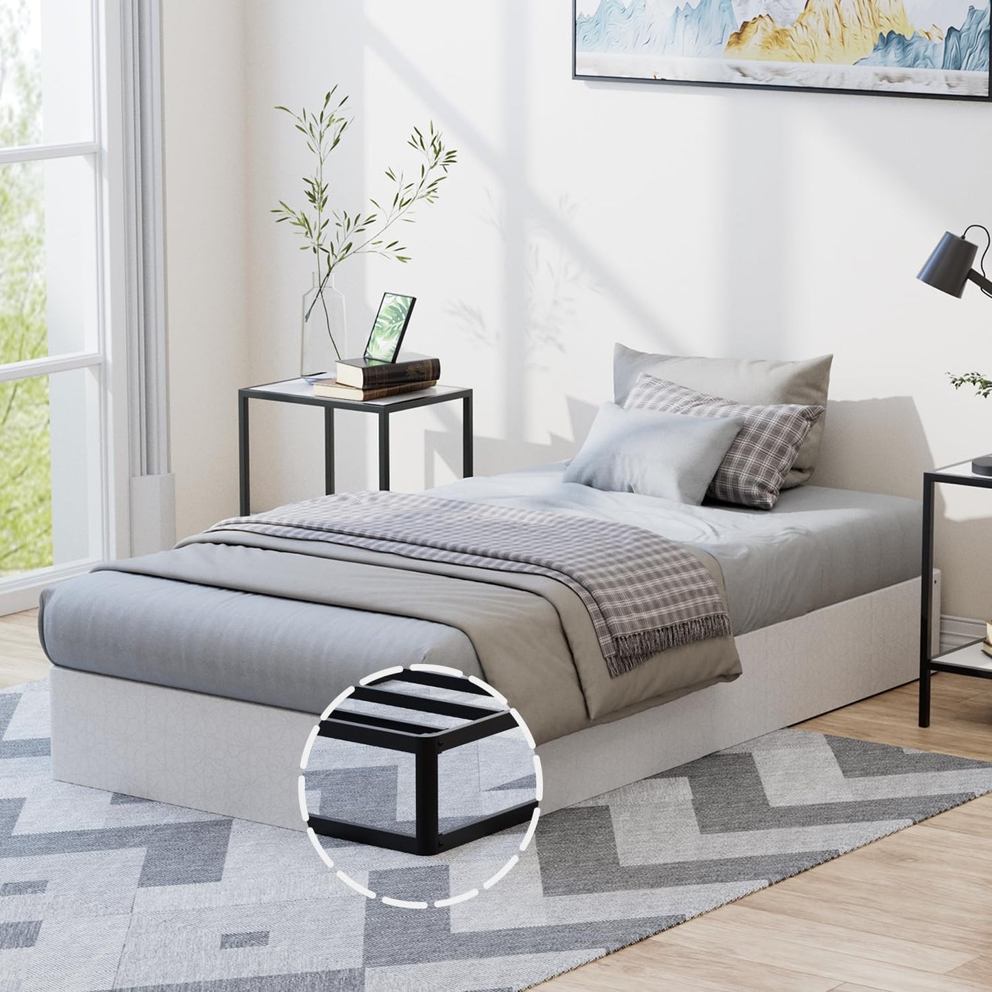 Sturdy 9 Inch Twin Box Spring for Comfortable Sleep Experience
