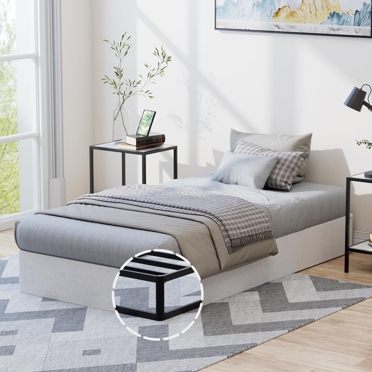 Sturdy 9 Inch Twin Box Spring for Comfortable Sleep Experience