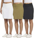 Women's 20in Golf Skorts 3 Pack - Knee Length Comfort and Pockets