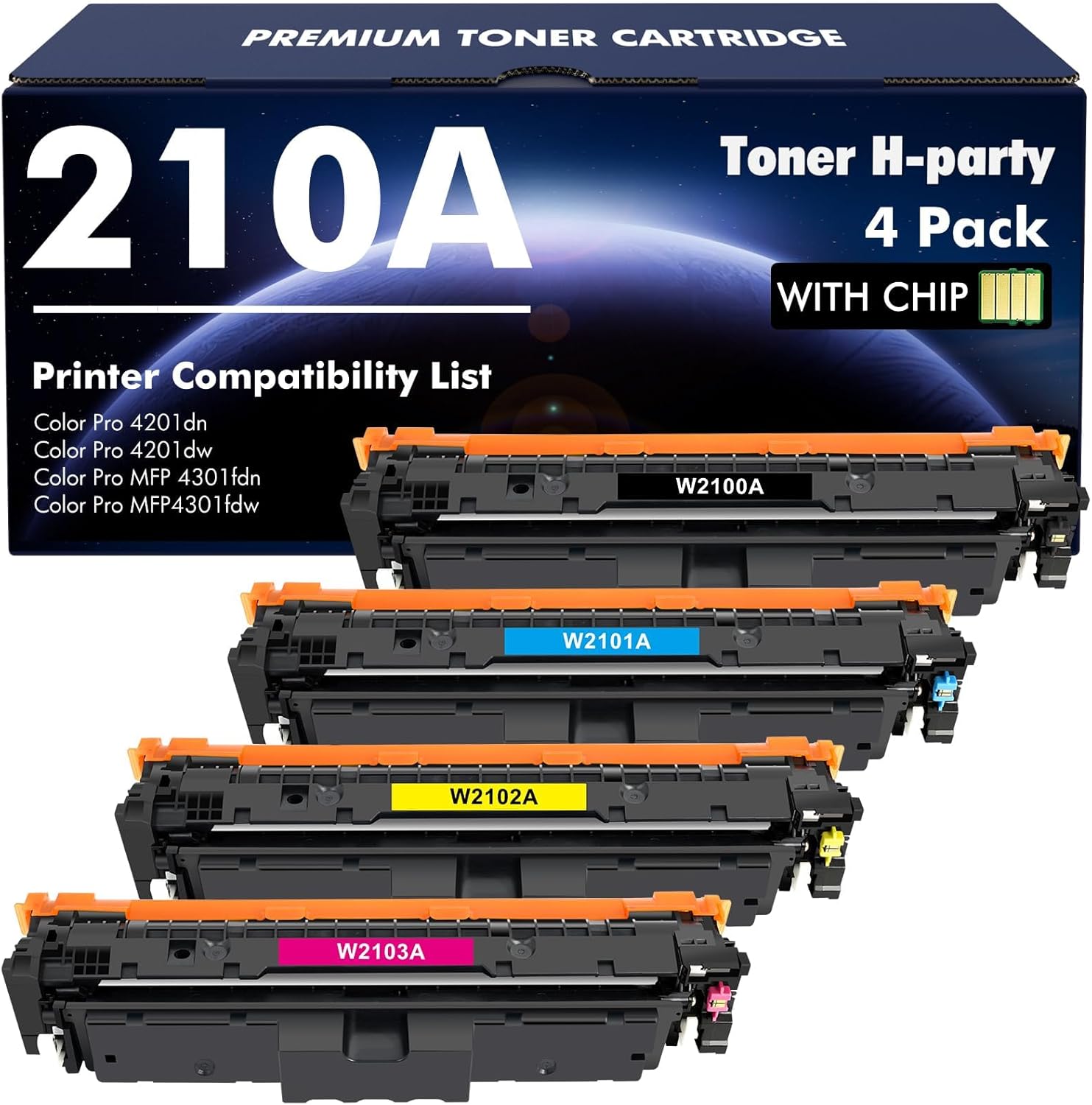 210A Toner Cartridges 4 Pack for HP Printers - High Yield Ink