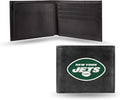 Men's Embroidered Leather Billfold Wallet for Sports Fans