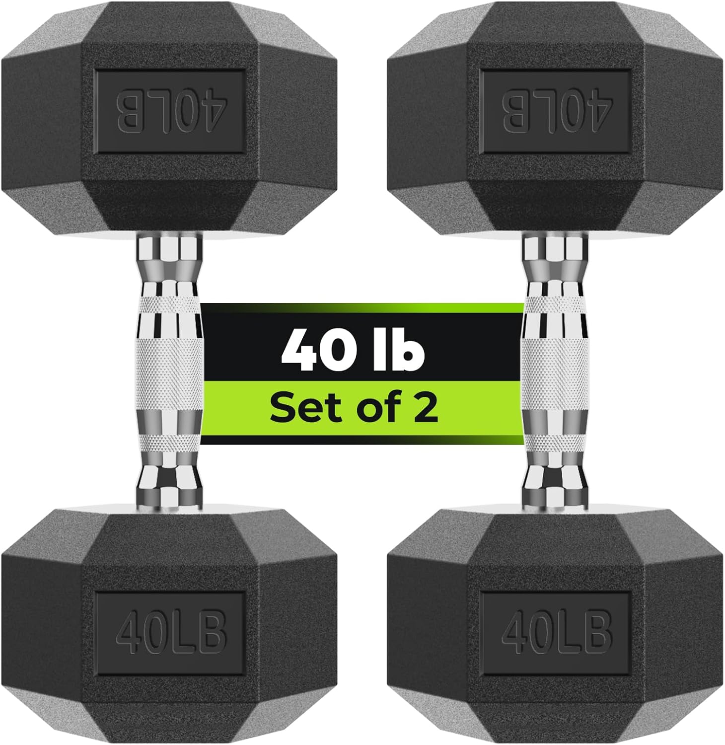 Hex Dumbbell Set for Strength Training - 2.5-65 lb Weights