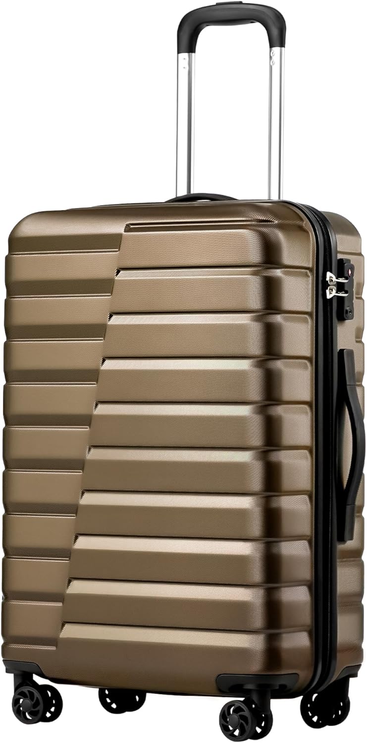 Coolife Hardside Spinner Luggage with TSA Lock and Telescopic Handle