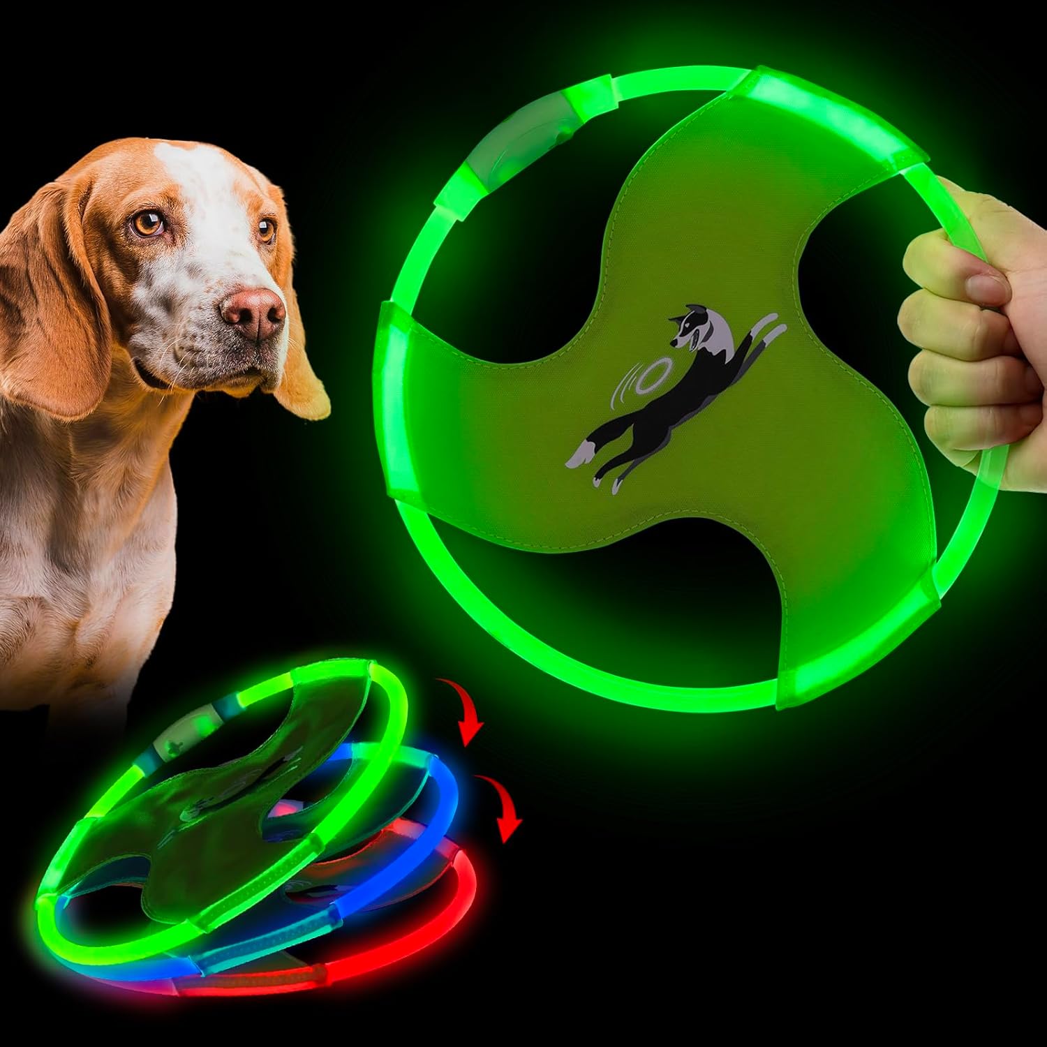 Glow-in-the-Dark Dog Flying Disc for Active Play!