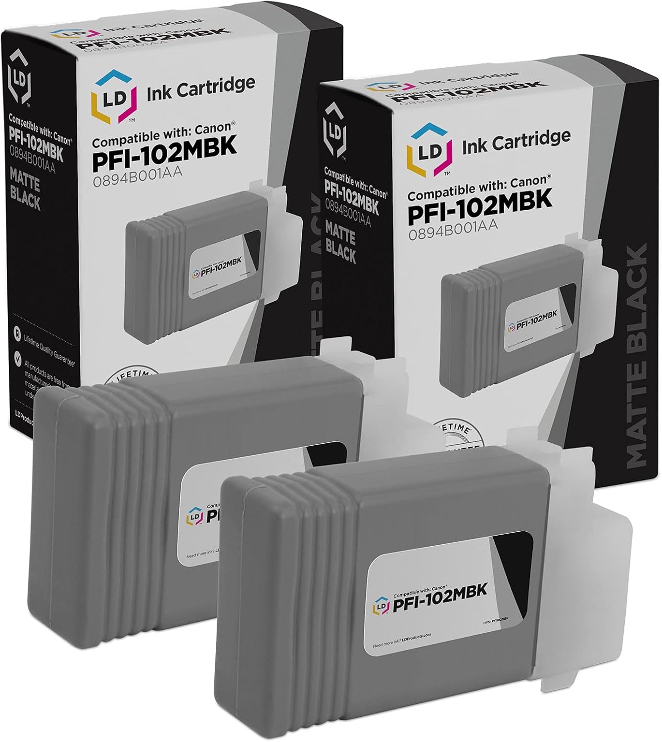 Vivid Matte Black Ink Duo for Canon Printers