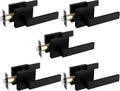 Matte Black Solid Door Lever Handle - Universal Fit