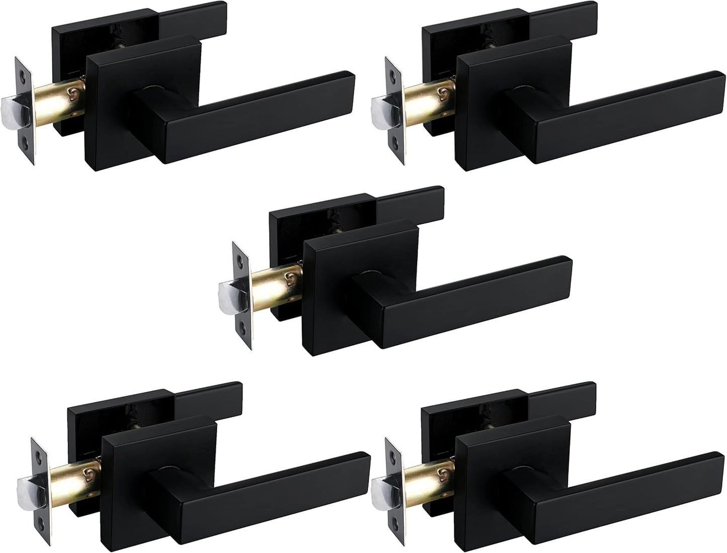 NEWBANG Solid Door Lever Handle in Matte Black Finish for Durability