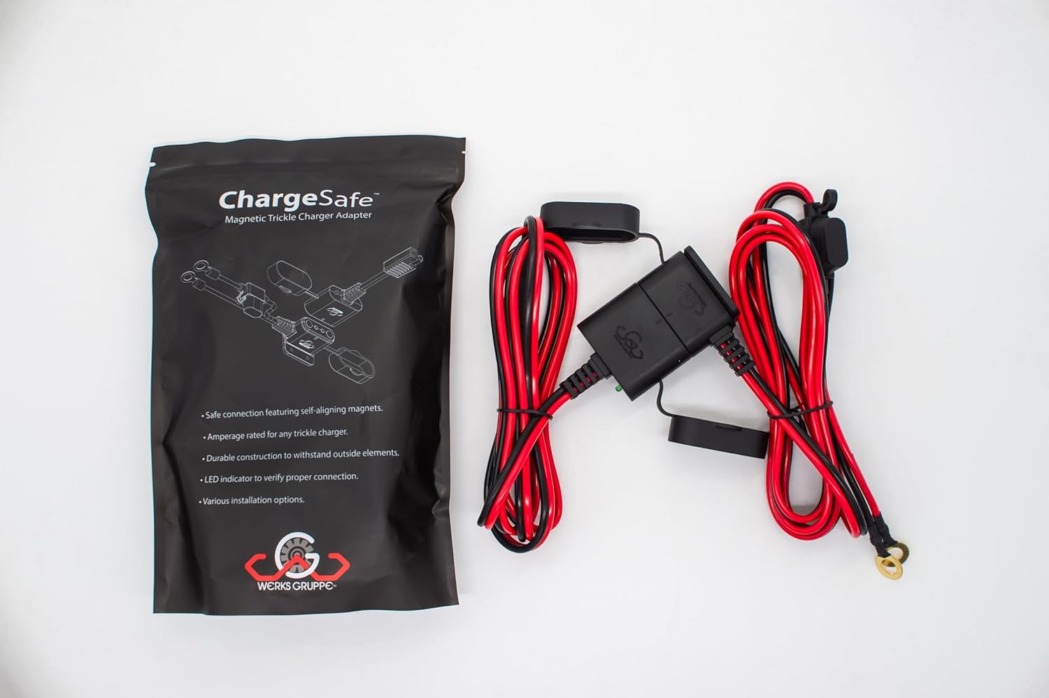 ChargeSafe Magnetic Trickle Charger Adapter for 6V and 12V Use