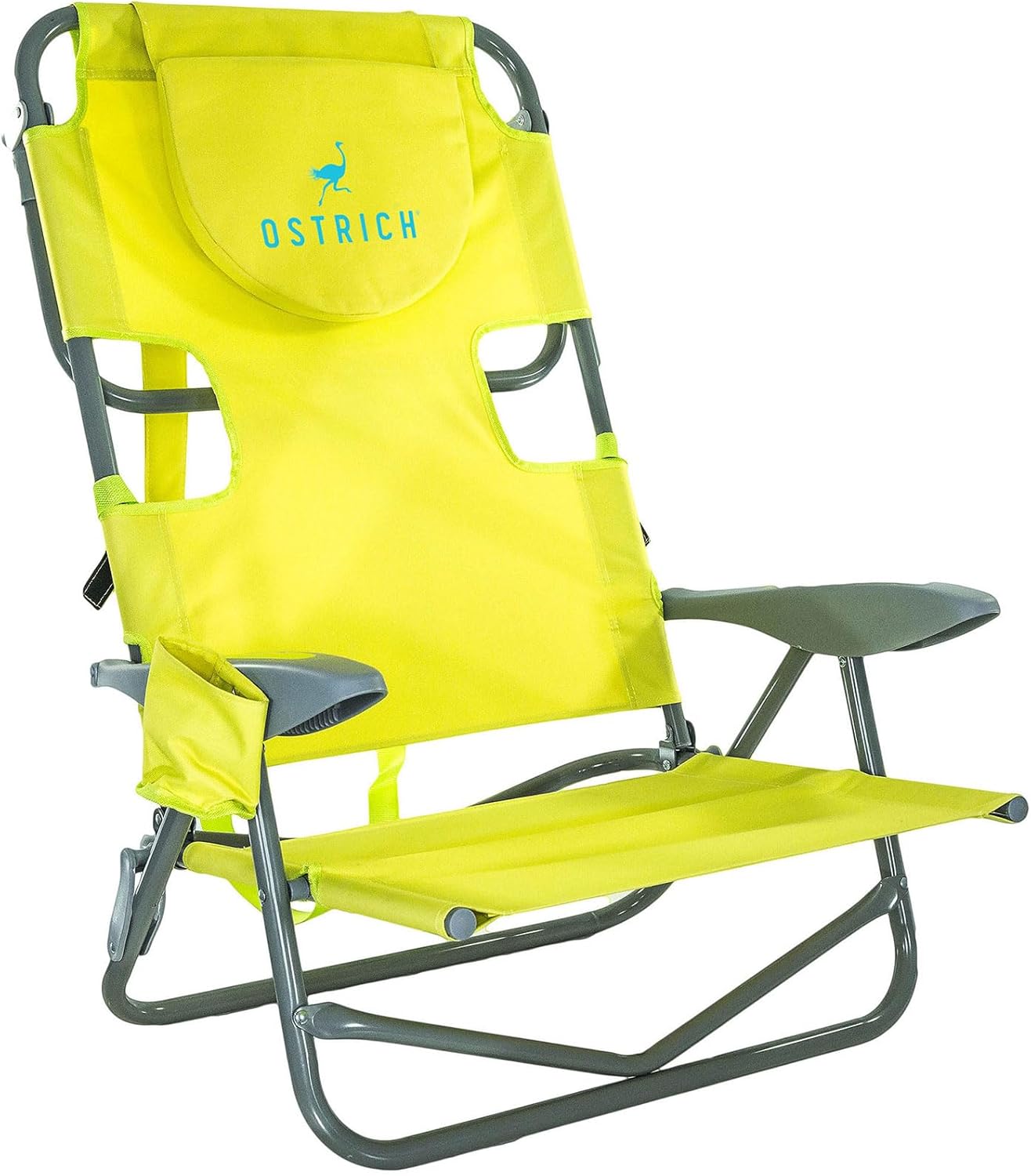 Ostrich On Your Back Backpack Beach Chair with Face Hole