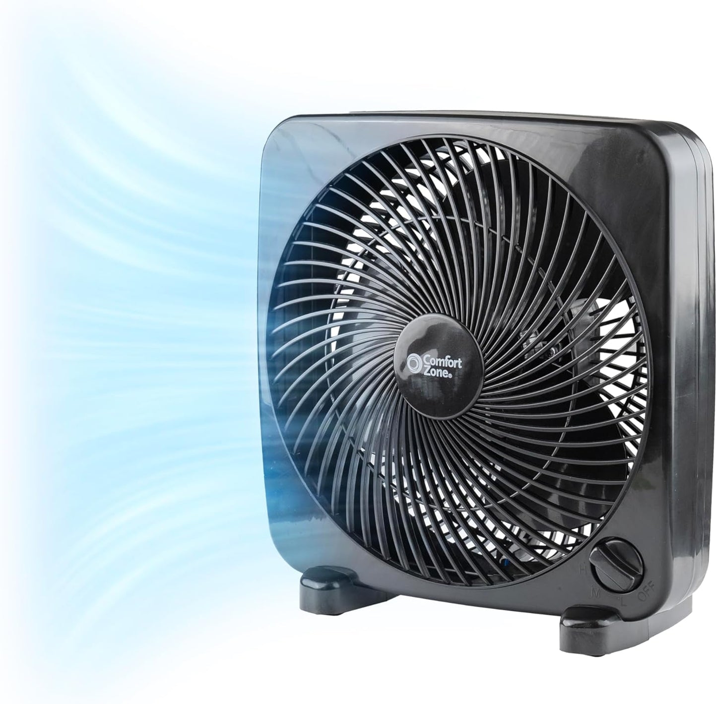 Quiet 9 Desk Fan for Bedroom, 3 Speeds, Black
