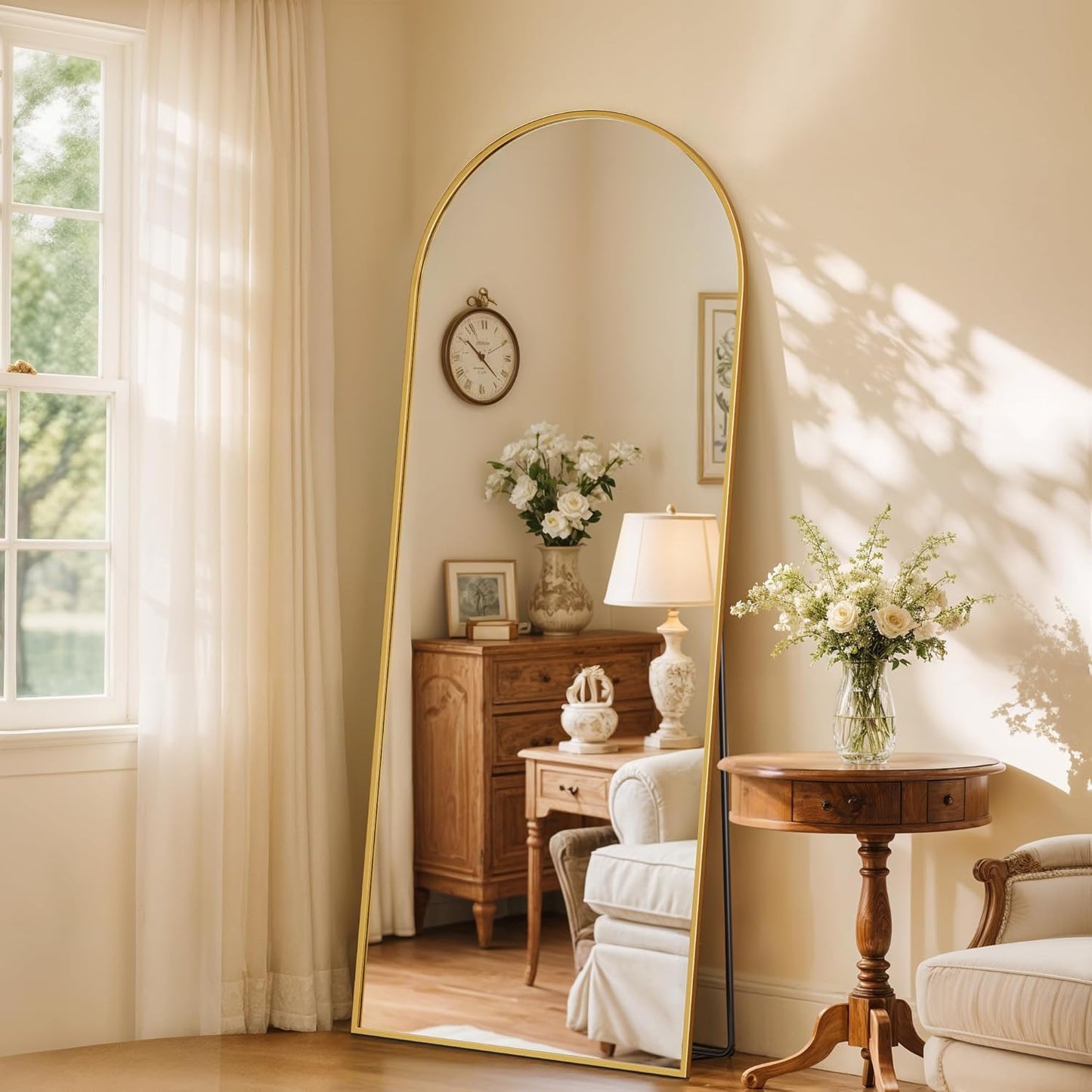 Full Length Mirror 58in x 18in Arched Design for Any Room