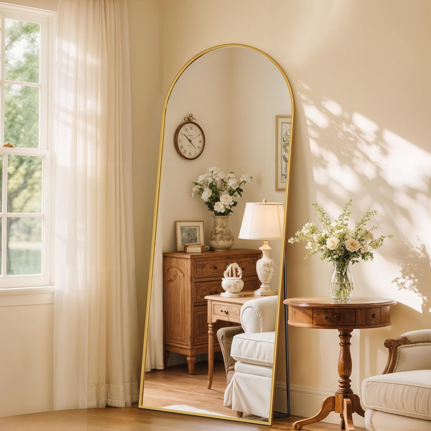 Full Length Mirror 58in x 18in Arched Design for Any Room
