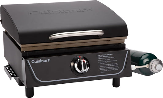 Cuisinart 17 Tabletop Gas Griddle with Hood for Outdoor Cooking