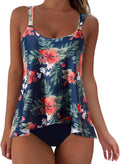 SUUKSESS Women's Stylish Ruffle Tankini Swimsuit for Summer