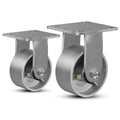 4in x 2in Industrial Casters Heavy Duty Cast Iron Wheel - Up to 800 lb