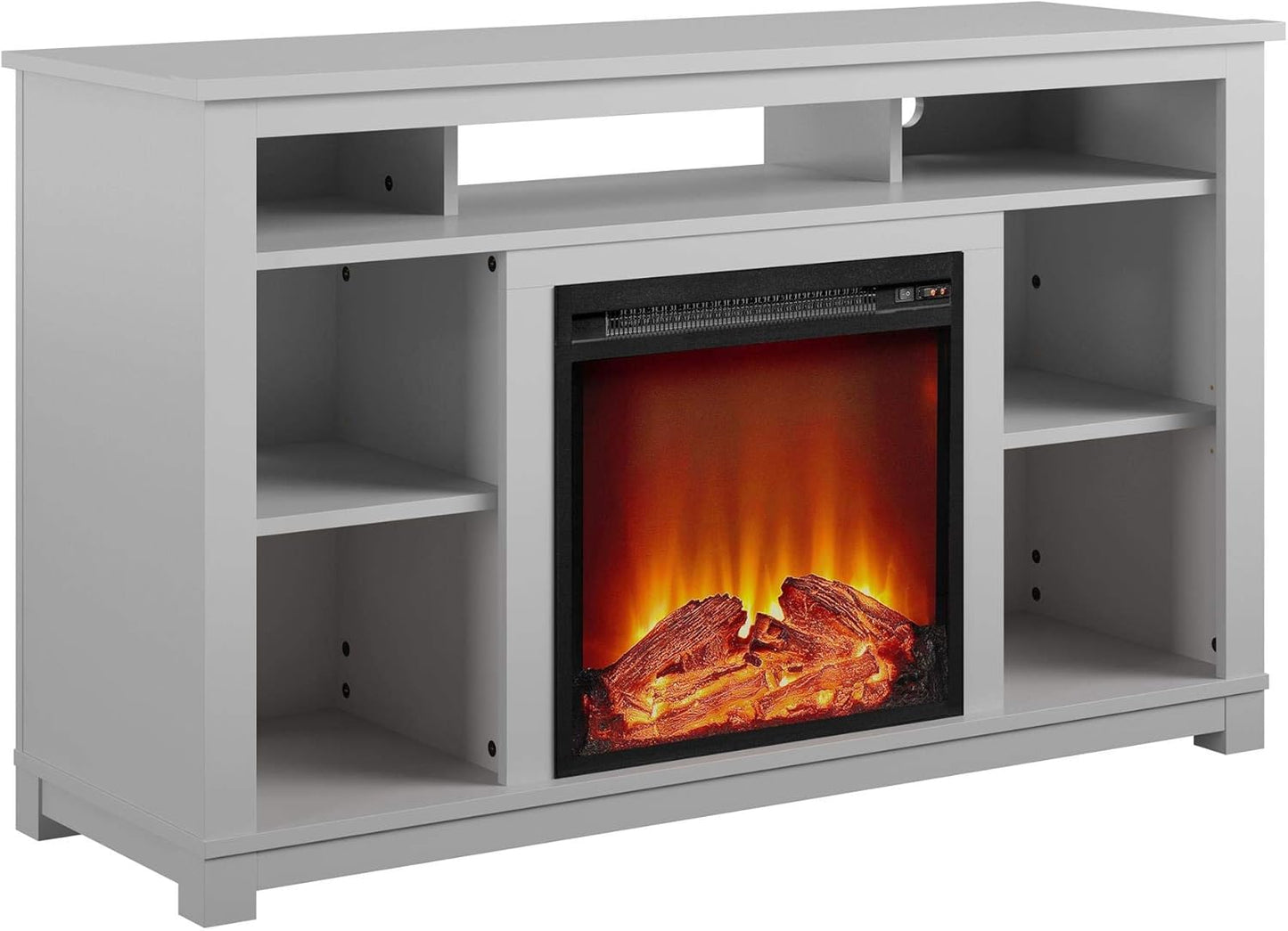 Cozy up with Ameriwood Home TV Stand - Dove Gray