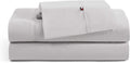 Queen Size Cotton Percale Sheets Set Grey - Crisp Cooling Comfort