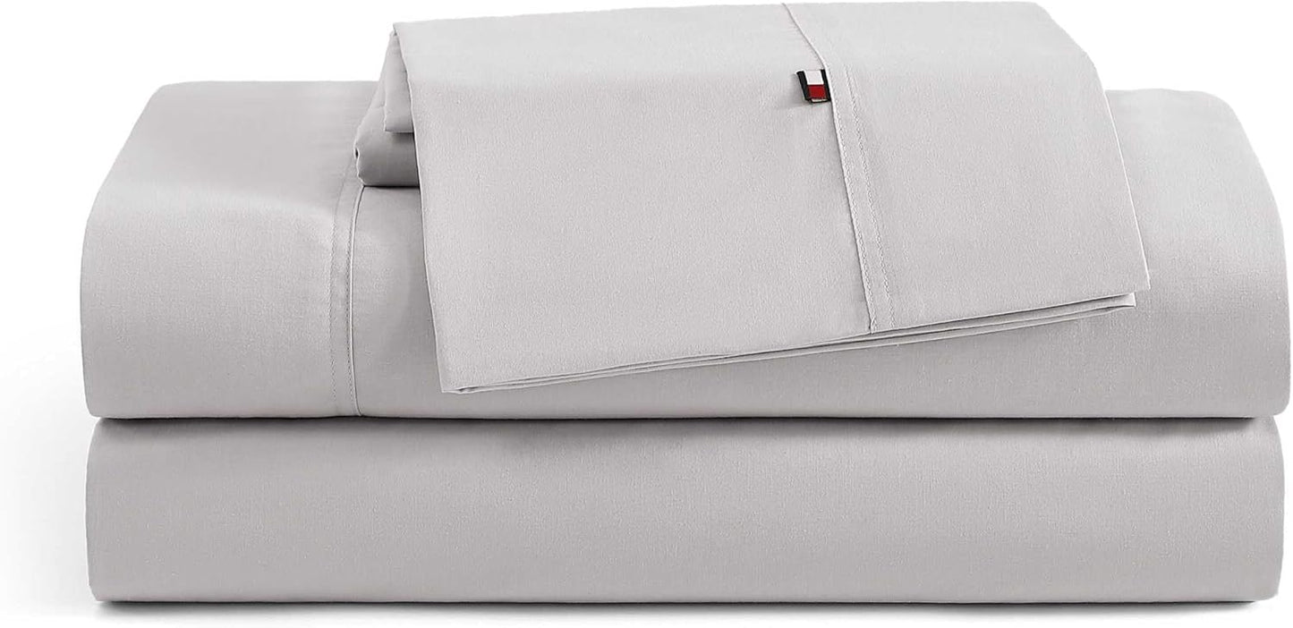 Tommy Hilfiger Queen Size Sheets Set for Crisp Cooling Comfort