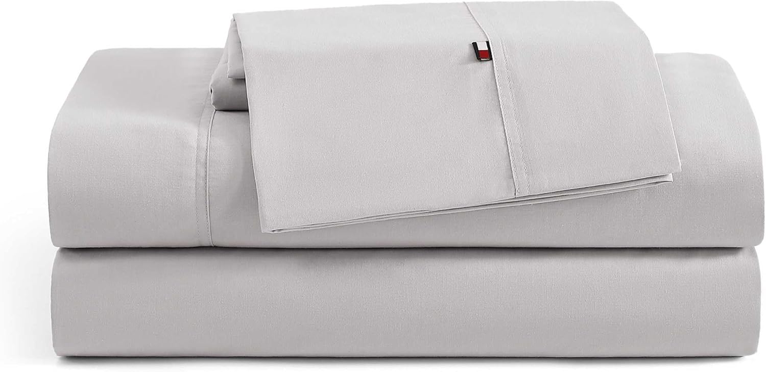 Tommy Hilfiger Queen Size Sheets Set for Crisp Cooling Comfort