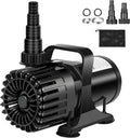 150W 3200 GPH Submersible Pond Pump - Quiet, Powerful Flow