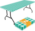 Buffalo Plaid Picnic Table Cloth 2 Pack for 6ft Tables - Waterproof