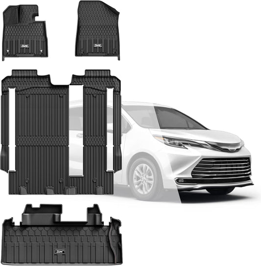 3W Floor Mats for Toyota Sienna 2021-2025 LE/XLE - Custom Fit