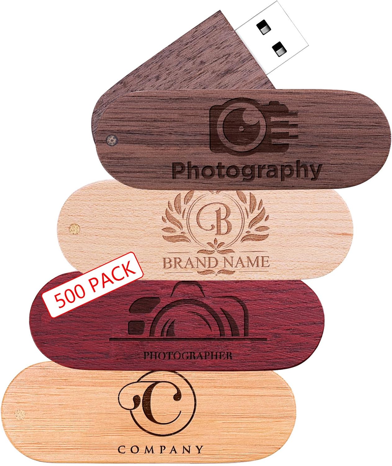Personalized Custom Wood USB 3.0 Flash Drive for Unique Gifts