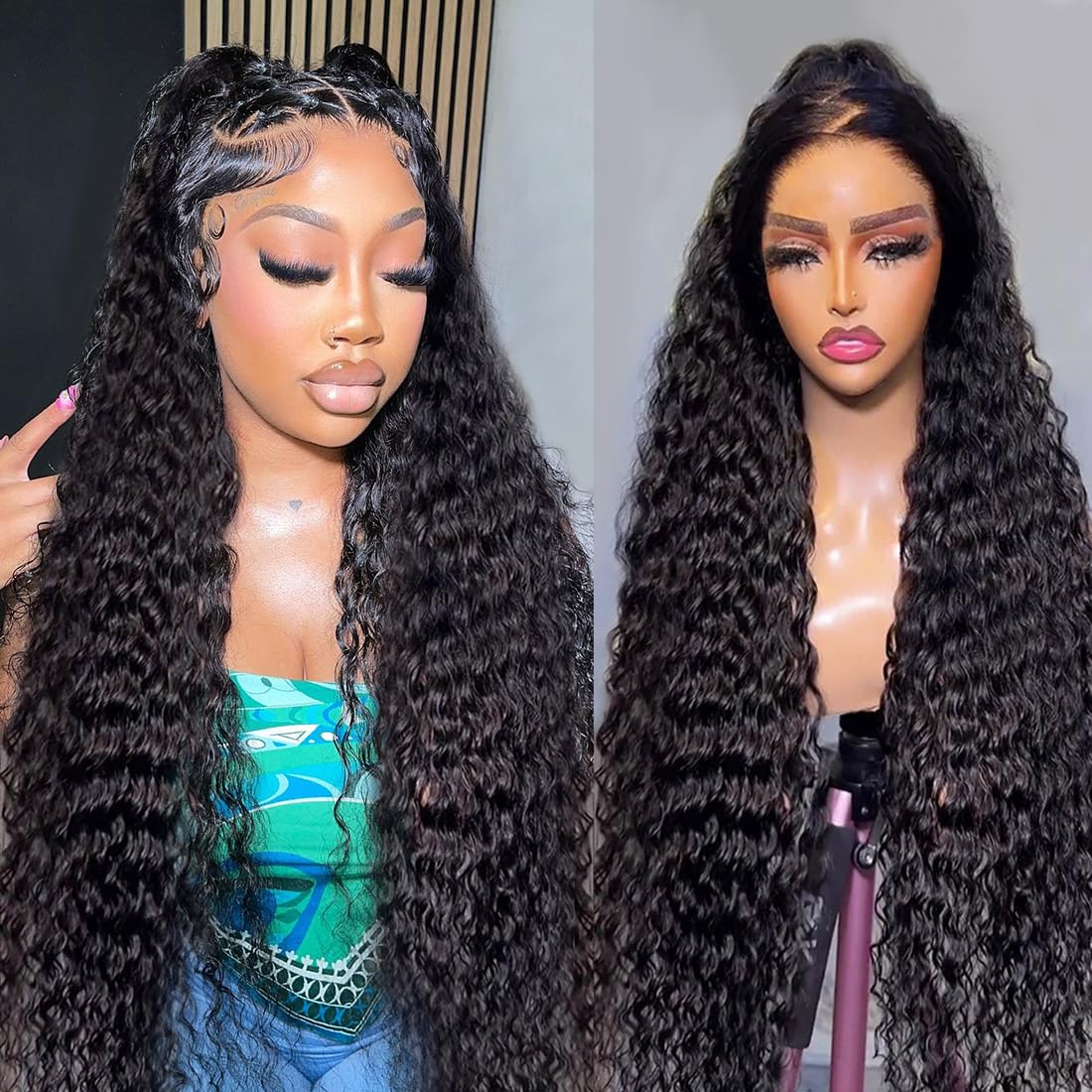 Hidden Strap 360 Full Lace Front Wigs for Natural Look