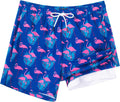 SURF CUZ Mens Swim Trunks with Compression Liner - Quick Dry 5.5in