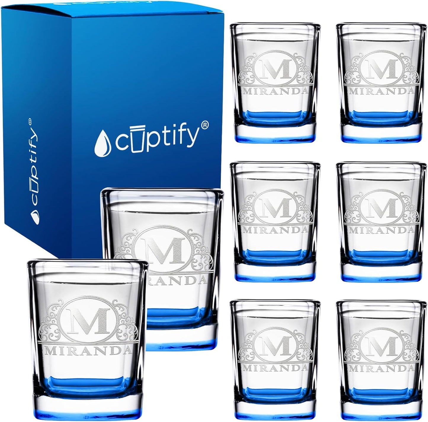 Personalized Square Shot Glasses Set of 8 for Unique Gifts