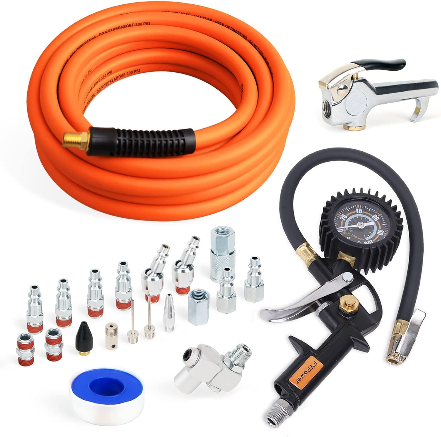 FYPower 22pc Air Compressor Kit - Quick & Easy Tire Inflation