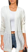 Kate Kasin Women's Summer Crochet Lightweight Cardigan Sweater