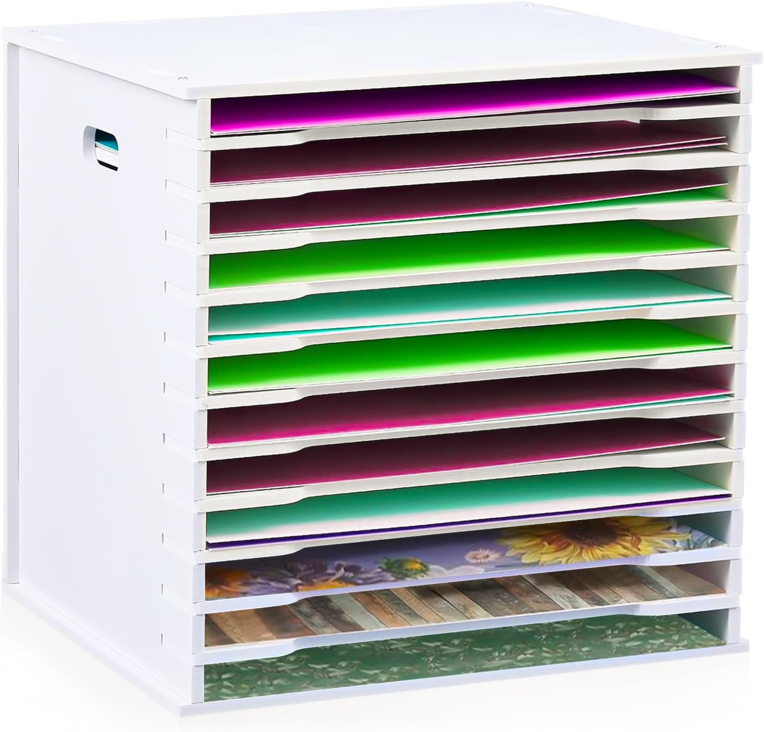 Yrangee 12-Tier Scrapbook Paper Desk Organizer