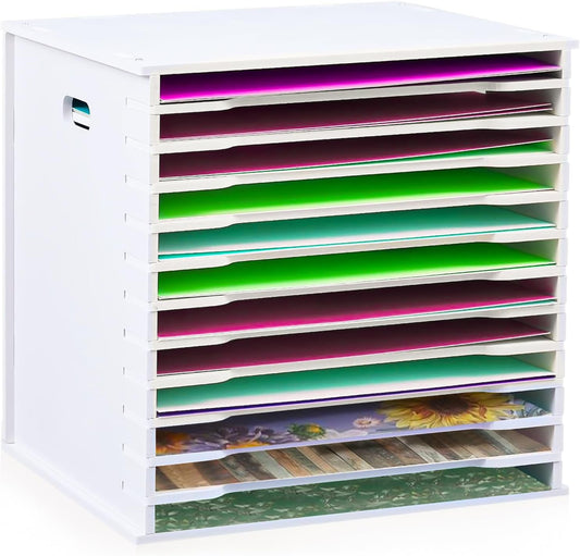 Yrangee 12-Tier Scrapbook Paper Desk Organizer