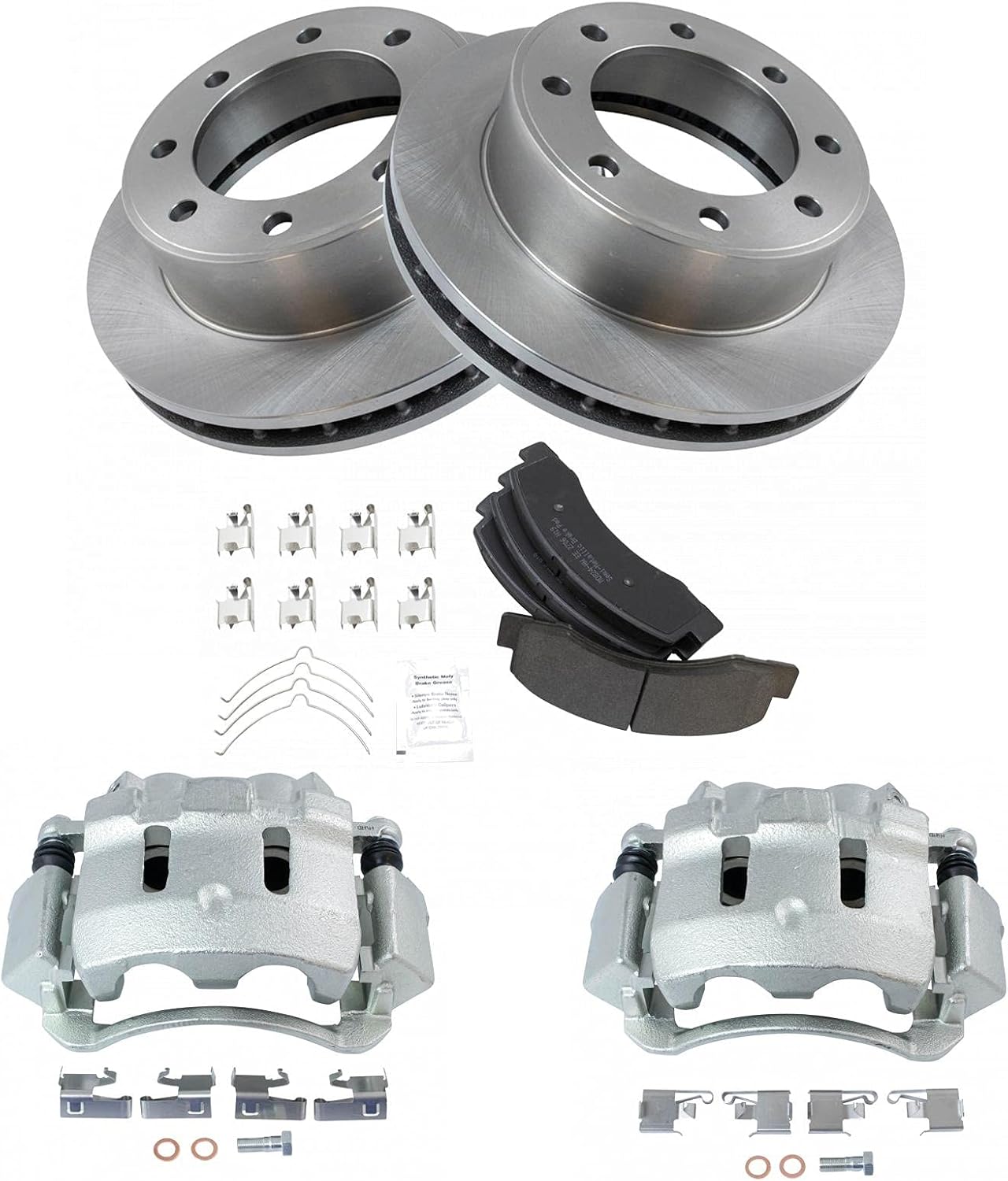 TRQ Front Brake Pad & Rotor Kit for Ford Excursion & F-Series