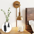 Brass Wall Light Fixture Tamlin - Plug-In 1-Light Sconce