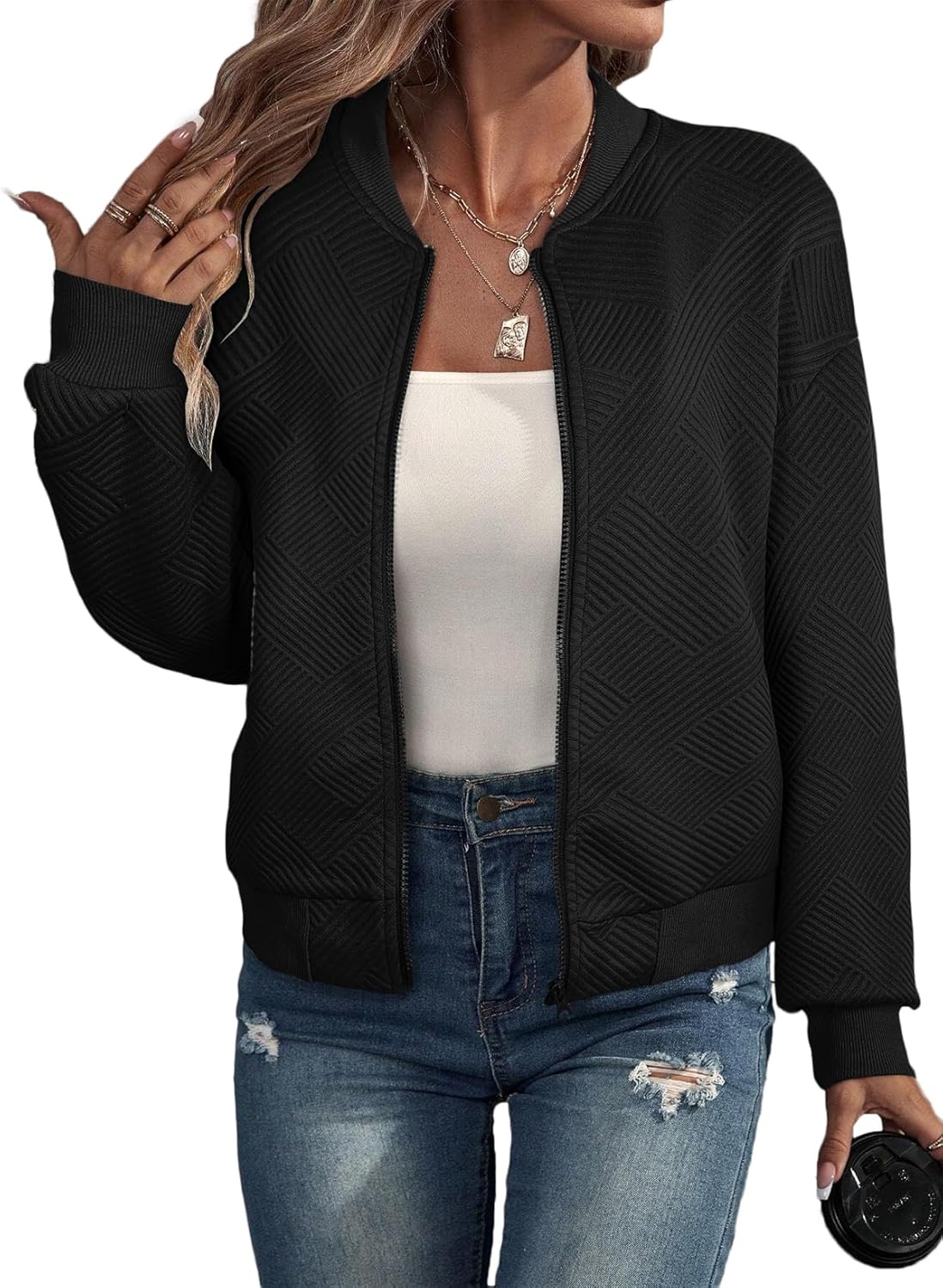 Lightweight Fall Fashion Jackets for Women - Stylish Bomber Coat