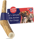 Elk Antlers for Dogs Large 6in - Durable Long Lasting Chew